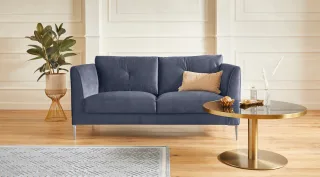 TRENDMANUFAKTUR 2-Sitzer "Chilltime, elegant und bequem, Komfortsitzhöhe 46cm, hoher Fuß" mit eleganter Kreuznaht in den Rückenkissen, Breite 167 cm