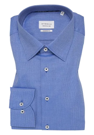 ETERNA - Hemd Dobbydesign Langarm pastellblau - Gr. - 42/Langarm - 65cm