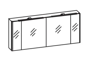 Artiqua LED-Spiegelschrank mit Farbtemperaturwechsel, Weiß Hochglanz Touch, 074-SDT-2-16-12 074-SDT-2-16-125