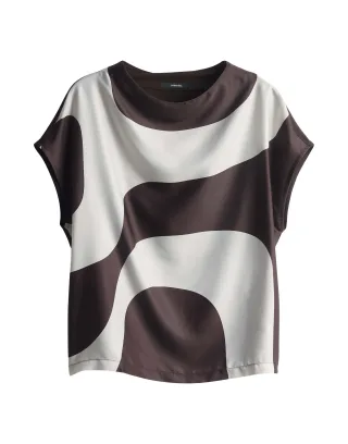 someday - Printshirt - Kesora print braun - Gr. - 36