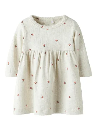 NAME IT - NBFBERRIES LS DRESS BOX Peyote Melange - Gr. - 74