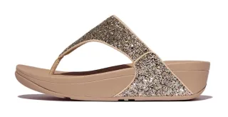 Fitflop Zehentrenner "LULU MULTI-TONAL GLITTER TOE" Badeschuh, Slides, Sandale mit Glitter