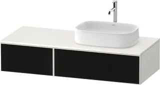Duravit Zencha Konsolenwaschtischunterbau wandhängend Schwarz Linienstruktur & Weiß n/a & Supermatt  ZE4817063840000