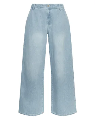 msch copenhagen - MSCHIngrid Lis HW Wide Jeans light blue wash - Gr. - XS