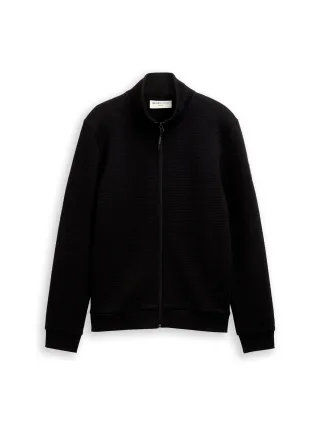 Denim Tom Tailor - Sweatjacke mit Stehkragen black - Gr. - S