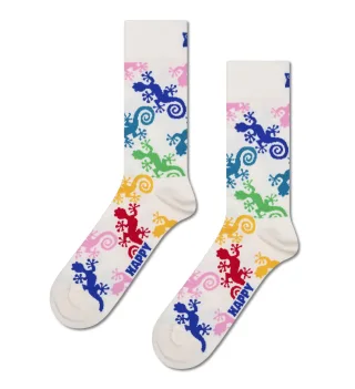 happy socks - Gecko Sock Weiß - Gr. - 36/40