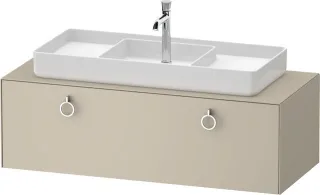Duravit White Tulip Konsolenwaschtischunterbau wandhängend Taupe Seidenmatt 1300x550x408 mm - WT4982 WT4982M60600010