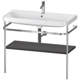 Duravit Happy D.2 Plus c-shaped Set mit Metallkonsole Graphit Supermatt 975x490x850 mm - HP4838O8080 HP4838O8080