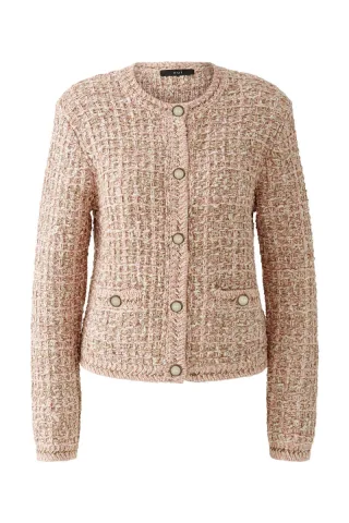 Oui - Strickjacke pink - Gr. - 42