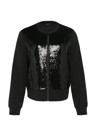 comma - Sweatshirt Jacke schwarz - Gr. - 36