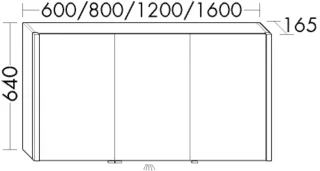 Burgbad Spiegelschrank Cube PG3 640x1208x165 Cube PG3, SPFW120RPN460 SPFW120RPN460