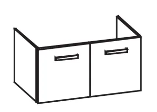 Artiqua 414 Waschtischunterschrank für Memento 5133A1, 5133A2, 5133A3, 5133A4, 5133A5, 5133A6 Weiß G 414-WU2T-V28-7050-68