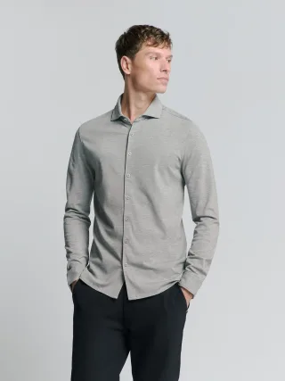 No Excess - Shirt Jersey Melange Stretch grey melange - Gr. - XL