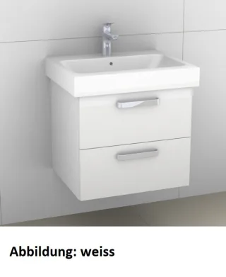 Artiqua 413 Waschtischunterschrank für iCon 124060, 124063 Weiß Hochglanz Select, 413-WU2L-K01-7160- 413-WU2L-K01-7160-125