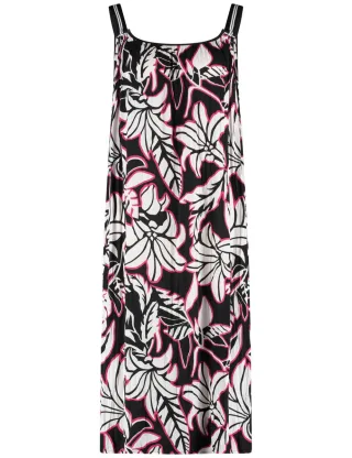 GERRY WEBER Collection - Floral gemustertes Plisseekleid schwarz - Gr. - 42