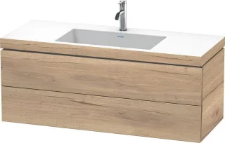 Duravit L-Cube Waschtisch-Set cbonded wandhängend 1200x480x500 Ei Marmoriert LC6929O5555