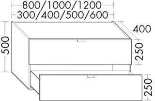Burgbad Unterschrank rc40 System PG2 500x300x400 Schilf Ultramatt, USHZ030F5777 USHZ030F5777