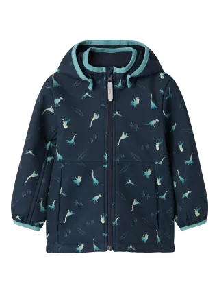 NAME IT - NMMMALTA05 SOFTSHELL JACKET AOP FO dark sapphire - Gr. - 116