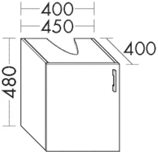 Burgbad Waschtischunterschrank Sys30 PG3 Diago 480x400x400 Marmor Dekor Naturgrau, WVIV040RF5790 WVIV040RF5790