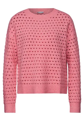 Street One - Strukturpullover pink - Gr. - 38