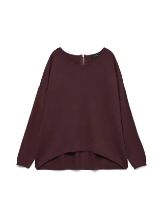 VERO MODA - VMBREEZE AURA LS ZIPPER BLOUSE NOOS Winetasting - Gr. - XL