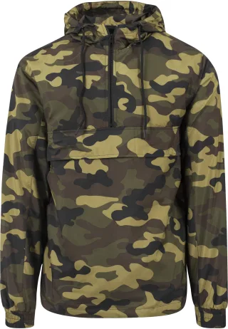 URBAN CLASSICS Anorak "Urban Classics Herren Camo Pull Over Windbreaker" 1 Stk. tlg. mit Kapuze