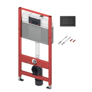 Tece base WC-Set m. TECEbase Bet.Platte in schwarz matt, Bauhöhe 1120 mm, 9400415 9400415