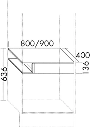 Burgbad Innnenschubkasten rc40 System PG1 136x900x400 Dunkelgrau Matt, ACGX090RF4025 ACGX090RF4025