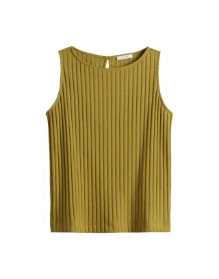 Opus - Regular Jerseytop in Rippstruktur - Ipoma slit grün - Gr. - 38