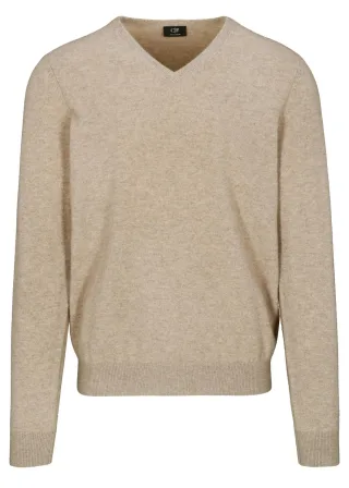 COMMANDER Finest Clothing - V-Pullover Basic, uni irish cream - Gr. - M