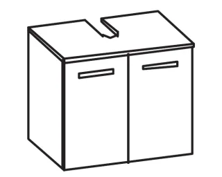 Artiqua 400 Universalwaschtischunterschrank, Castello Eiche quer NB, 400-WB2T-1-60-7136-426 400-WB2T-1-60-7136-426