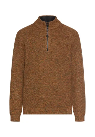 camel active - Strick-Troyer mit melierter Struktur cinnamon - Gr. - XXL