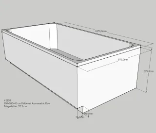 Neuesbad Wannenträger für Kaldewei Asymmetric Duo 190x100 SW11222