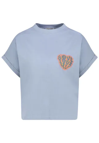 Authentic Style - RE9CIFQtU2hpcnQgUHJpbnQg rainy blue - Gr. - S