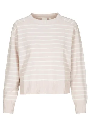 THE FASHION PEOPLE - Merino striped Sweater stone stripe - Gr. - S