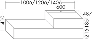 Burgbad Mineralguss Waschtisch-Set rc40 System PG2 Weiß Hochglanz/Alpinweiss, SFYM120RF4000C0001 SFYM120RF4000C0001