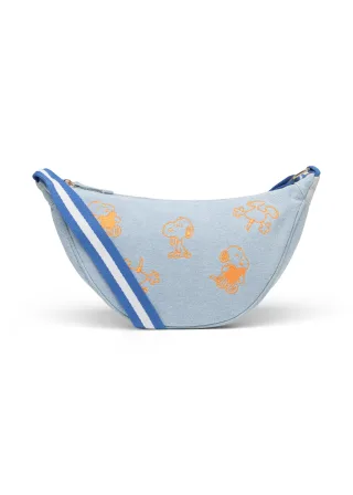 Peanuts Umhängetasche aus Denim mit SNOOPY-Stickerei blau - Gr. - one size