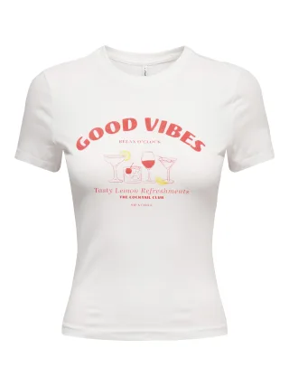 ONLY - ONLVIVVI S/S TEE BOX JRS Cloud Dancer - Gr. - L