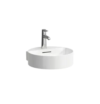 LAUFEN Aufsatz-Handwaschbecken VAL, ohne Hahnloch, mit Überlauf 400x425 , geschliffen weiß matt, H81 H8132817571091