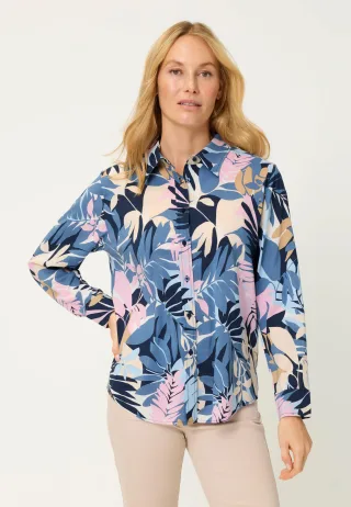 Olsen - Blouse Woven Long Sleeves ink blue - Gr. - 44
