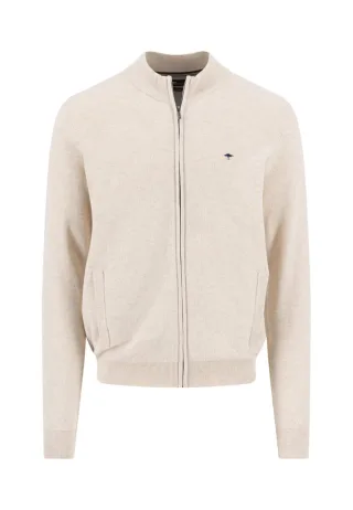 Fynch Hatton - Strickjacke aus reiner Baumwolle beige - Gr. - XL