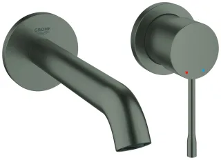 GROHE 2-Loch Waschtischarmatur Unterputz Essence Ausladung 183mm hard graphite geb., 29192AL1 29192AL1