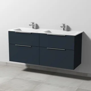 Sanipa 3way Waschtischunterbau zu Ideal Standard Connect Air Waschtisch mit 4 Auszügen, Marine-Matt UP6441R