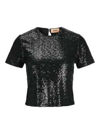JJXX - JXMIA SEQUIN SS TOP WVN black - Gr. - XS