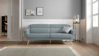 OTTO home 3-Sitzer "Bille" mit Naht im Rückenkissen und Eiche-Beinen, Design by Morten Georgsen