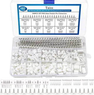 580PCS JST-PH2.0mm Pitch 2P3P4P5P6P Plastic Shell Straight Pin Base Connector Terminal