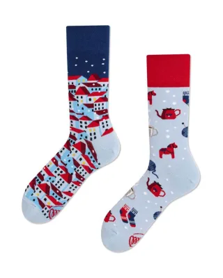 many mornings - Socken HYGGE blau - Gr. - 35-38