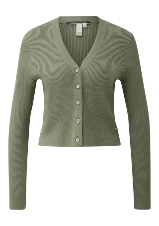 qs - Strickjacke olive - Gr. - XS