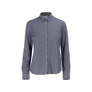 MASCOT Damen Langarmhemd FRONTLINE Blau-meliert 40 - 20114-741-41-40
