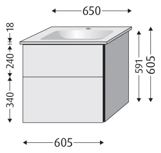 Sanipa Waschtischunterbau mit Auszügen 3way BR33237
